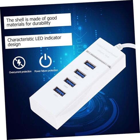 HOMSFOU 1 PC Port USB Hub محول فاصل عالي السرعة مع مؤشر LED لأجهزة USB لتوسيع اتصال الكمبيوتر المحمول الخاص بك دون عناء in Kuwait
