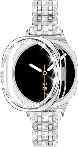حافظة Bling Band+ متوافقة مع ساعة Galaxy Watch 8 مقاس 40 مم/44 مم، حزام وغطاء بديل للسيدات لساعة Samsung Galaxy Watch8 in Kuwait