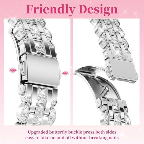 حافظة Bling Band+ متوافقة مع ساعة Galaxy Watch 8 مقاس 40 مم/44 مم، حزام وغطاء بديل للسيدات لساعة Samsung Galaxy Watch8 in Kuwait
