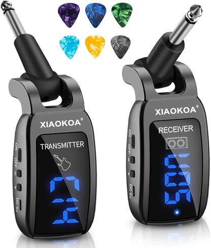 Wireless Guitar System, Charging Audio Transmitter and Receiver, 100ft Range, for Instrument Teaching Practice, Stage Concerts, Street Bar Performances, Electric Bass Blowpipe Musical Instruments in Saudi Arabia