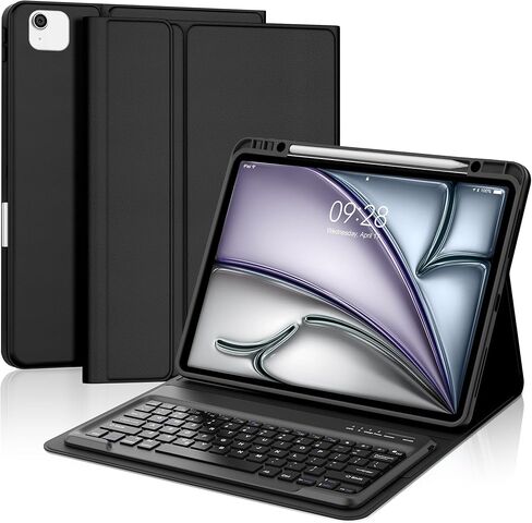 Touch Keyboard Case for Pro 12.9 Inch 6th/5th/4th/3rd Generation & Case Keypad for iPad Air 13 (M3 2025/M2 2024) with Trackpad, Detachable Key Board with Colors Backlit for Pro12.9 2018-2022, Black in Kuwait
