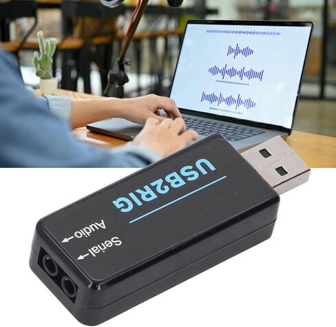 YWBL-WH USB Sound Adapter, Dual 3.5mm Jack to USB Compact Sound Card with Serial Port Control, for Radio Equipment TTL 232 in Saudi Arabia