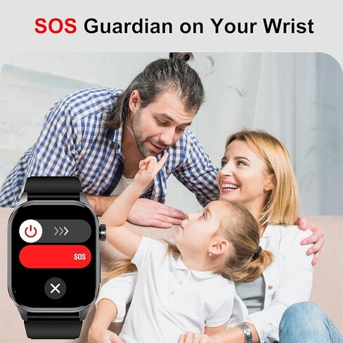 Advanced Health Smartwatch for Women Men with Real-Time Monitoring of Heart Rate, Blood Oxygen, Body Temperature, Blood Pressure, Sleep Auality and Stress Levels.Always-On Display, for Android & iOS in Kuwait