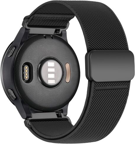 حزام نايلون مرن 22 مم لـ Garmin Venu 3 2/Vivoactive 4/Forerunner 970/965/955/265 46 مم/255 46 مم، حزام ساعة رياضي من القماش المغناطيسي القابل للتمدد لهاتف Samsung Galaxy 3 45 مم/Gear S3 Frontier in Saudi Arabia