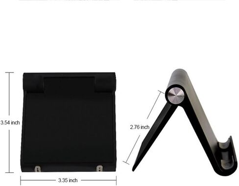 Tablet Stand Holder Adjustable Portable, Stable Holder for iPad iPhone, Stand for Office Home Workspace and Living Area, Black in Saudi Arabia