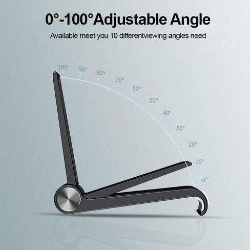 Tablet Stand Holder Adjustable Portable, Stable Holder for iPad iPhone, Stand for Office Home Workspace and Living Area, Black in Saudi Arabia