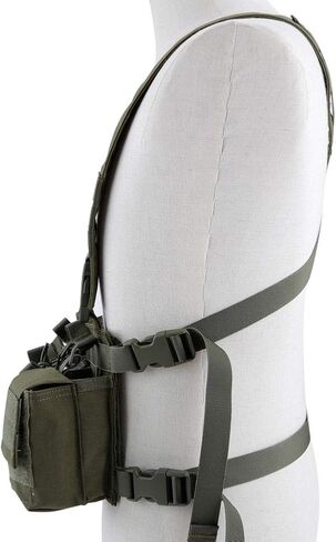 Tactical Chest Vest Rig Adjustable X Harness with 5.56 9mm Rifle Mag Pouches for Airsoft Shooting Wargame Paintball in Saudi Arabia