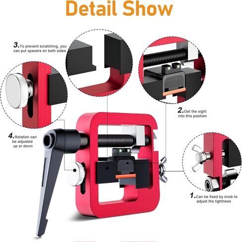 Pistol Sight Pusher Tool, Sight Pusher for Glock Square Slides,Heavy Duty Pistol Rear Sight Pusher for Glock, Adjustment Sight Pusher for Handguns Semi-Auto Pistol Slides in Saudi Arabia
