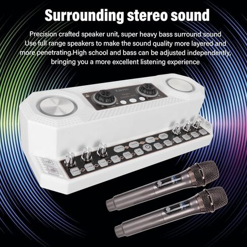 Tyenaza Podcast Equipment Bundle with 2 Microphone All in One Sound Card Speaker Podcast Kit with RGB Light for PC Phone Tablet in Saudi Arabia