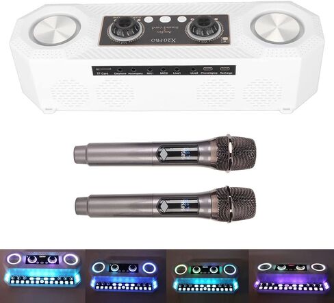 Tyenaza Podcast Equipment Bundle with 2 Microphone All in One Sound Card Speaker Podcast Kit with RGB Light for PC Phone Tablet in Saudi Arabia