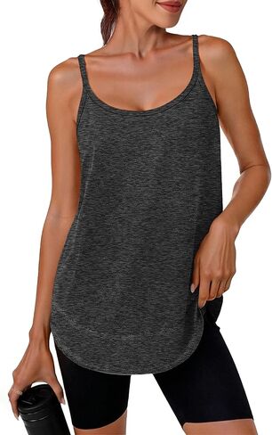 ANRABESS Workout Tank Tops for Women Spaghetti Strap Camisole Shirts Summer 2026 Loose Fit Athletic Running Yoga Gym Clothes in Saudi Arabia