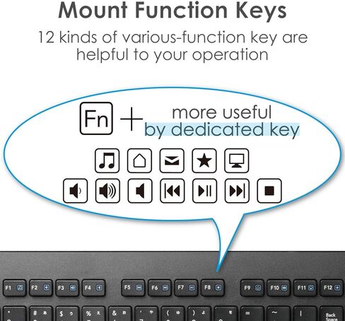 ELECOM Wireless Slim & Thin Keyboard/Standard Japanese Layout in Conformity with JIS Standard, with Numeric Keypad and Wireless Mouse/Black/TK-FDM110MBK in Saudi Arabia