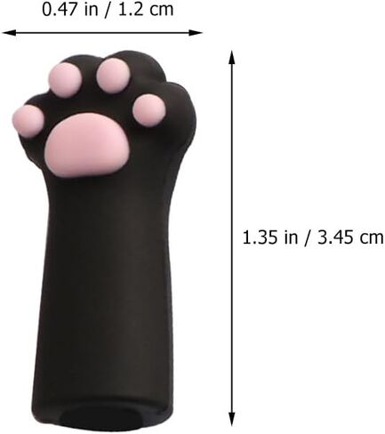 VOSAREA 9pcs Cat Paw Protector Scissors Safety Scissors Tip Cap Cuticle Manicure Tools Cover Animal Nippers Cover Metal Shears Nipper Sleeve Child PVC Soft Glue Cartoon Pointed Hat in Saudi Arabia