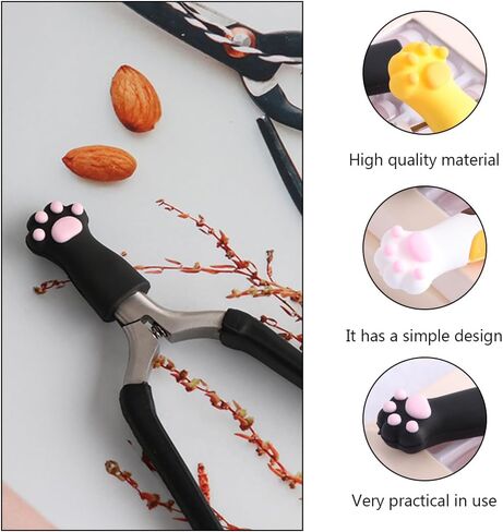 VOSAREA 9pcs Cat Paw Protector Scissors Safety Scissors Tip Cap Cuticle Manicure Tools Cover Animal Nippers Cover Metal Shears Nipper Sleeve Child PVC Soft Glue Cartoon Pointed Hat in Saudi Arabia