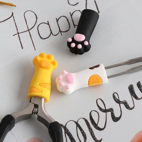 VOSAREA 9pcs Cat Paw Protector Scissors Safety Scissors Tip Cap Cuticle Manicure Tools Cover Animal Nippers Cover Metal Shears Nipper Sleeve Child PVC Soft Glue Cartoon Pointed Hat in Saudi Arabia