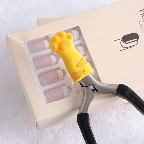 VOSAREA 9pcs Cat Paw Protector Scissors Safety Scissors Tip Cap Cuticle Manicure Tools Cover Animal Nippers Cover Metal Shears Nipper Sleeve Child PVC Soft Glue Cartoon Pointed Hat in Saudi Arabia