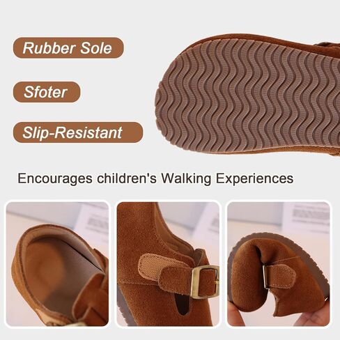 Toddler Girl Mary Jane Dress Leather Shoes, Little Girls Princess Ballet Flats in Saudi Arabia