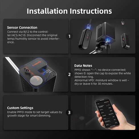 مجموعات شرائح الطاقة Spider Farmer GGS AC5 مع مجموعات مستشعر GGS 4 في 1 الاحترافية in Kuwait