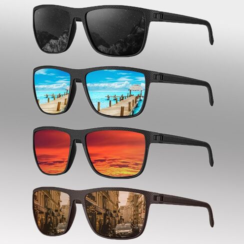 Polarized Sunglasses for Men, Sunglasses Mens Polarized for Driving, Fishing, Golf, 4PACKS in Saudi Arabia