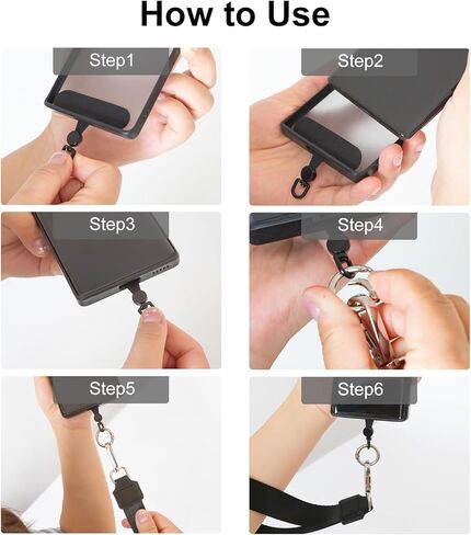 3-in-1 Clip and Go Phone Strap Crossbody with Detachable Wallet, RFID Blocking, Adjustable Anti-Theft Phone Lanyard in Saudi Arabia