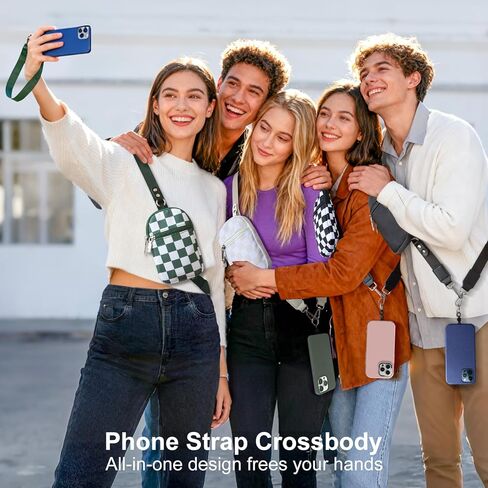 3-in-1 Clip and Go Phone Strap Crossbody with Detachable Wallet, RFID Blocking, Adjustable Anti-Theft Phone Lanyard in Saudi Arabia