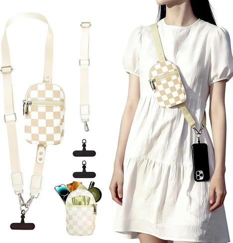 3-in-1 Clip and Go Phone Strap Crossbody with Detachable Wallet, RFID Blocking, Adjustable Anti-Theft Phone Lanyard in Saudi Arabia