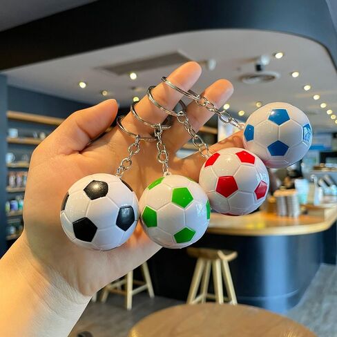 Football Style Key Chain World Cup Keychain Colorful Soccer Ball Key Ring Lanyard Bag Backpack Car Hanging Accessories Gifts in Saudi Arabia