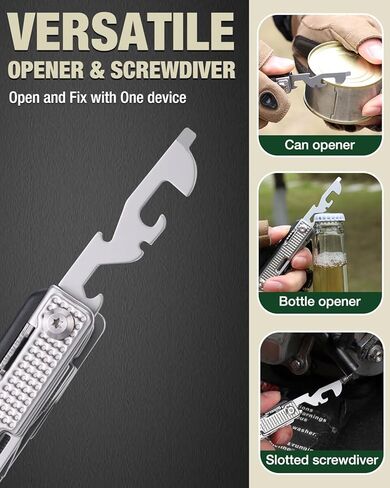 Mossy Oak Multitool,12-in-1 EDC Keychain Multitool with Pocket Knife, Scissors, Screwdrivers, Bottle Openers, Whistle - Mini Gadgets for Outdoor, Camping, Hiking, Survival, Repairing for Men in Saudi Arabia