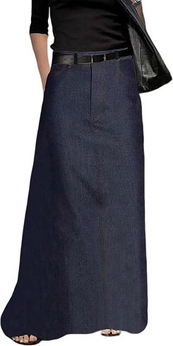 Women's Long Maxi Skirt Elegant High Waist H Line Long Straight Maxi Skirts for Women Casual Floor Pencil Skirt with Pockets in Saudi Arabia