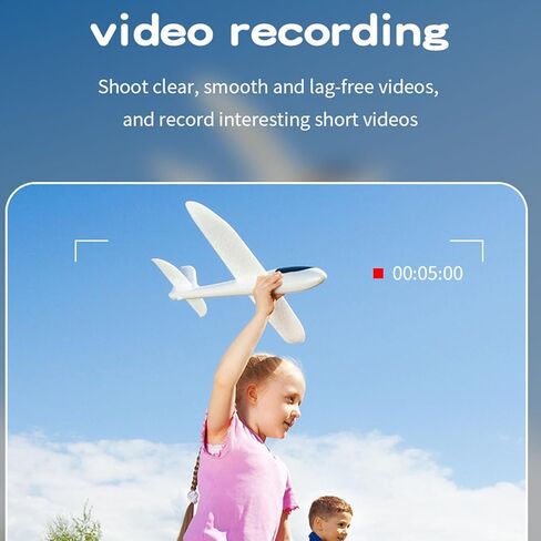 كاميرا Diydeg للطباعة الفورية، عدسة مزدوجة 48 ميجابكسل 1080 بيكسل HD فيديو 8X تكبير كاميرا رقمية للأطفال مع شاشة 2.4 بوصة بطارية 1300 مللي أمبير في الساعة 4 لفات من الورق، للأطفال من سن 3 إلى 12 عامًا هدايا عيد الميلاد in Kuwait