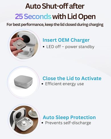 حقيبة شحن لاسلكية محمولة لـ Oura Ring Gen 4 & Gen 3، محطة طاقة 1000 مللي أمبير في الساعة، 35 شحنة كاملة، ملحق سفر مدمج مع أغطية حلقية من السيليكون (قاعدة الشحن الرسمية غير متضمنة) in Kuwait