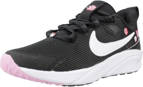 حذاء Nike Star Runner 4 للأطفال الصغار (DX7614-300، غابة عميقة/بنفسجي مفرط/أخضر فابور/قرص شمسي) مقاس 2 in Kuwait