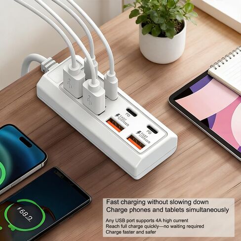 8-Port USB to 4 USB 4 Type-C 25W Fast Charging Hub, Multi-Port High-Speed Charging, Compatible with 5V Devices, Including Computers, Laptops, Tablets, etc in Saudi Arabia