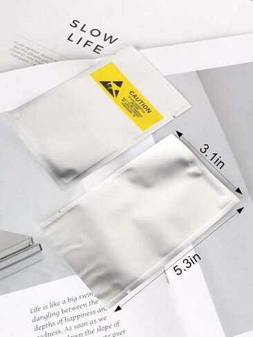 40 قطعة من الأكياس الاستاتيكية، أكياس ESD قابلة للإغلاق لمحرك أقراص SSD HDD، حقيبة مضادة للكهرباء الساكنة للأجهزة الإلكترونية (3 × 5.5 بوصة) in Saudi Arabia