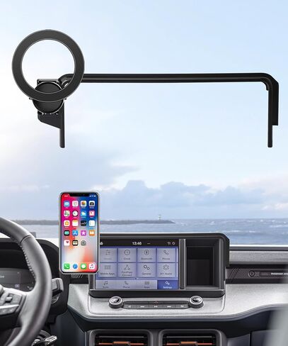 Car Phone Holder for 2022-2024 Ford Maverick Accessories 8-Inch Screen Fixed Clip, 360° Rotation Phone Mount Compatible with MagSafe, Cell Phone Holder Does Not Affect Air Vent in Saudi Arabia