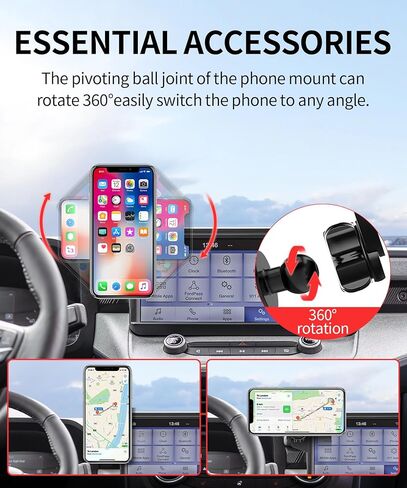 Car Phone Holder for 2022-2024 Ford Maverick Accessories 8-Inch Screen Fixed Clip, 360° Rotation Phone Mount Compatible with MagSafe, Cell Phone Holder Does Not Affect Air Vent in Saudi Arabia