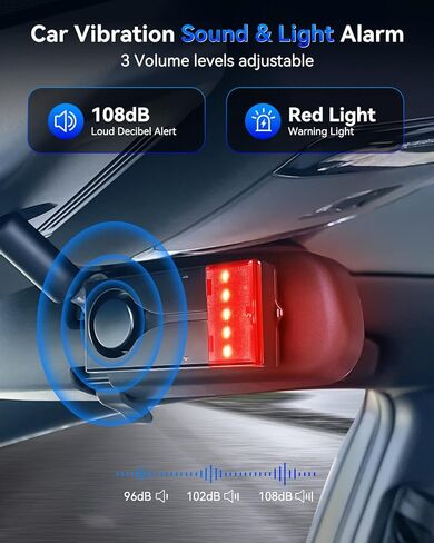 Car Security Alarm with Wireless Remote, 108dB Loud Siren, 3-Level Sensitivity, Vibration Sensor for Anti-Theft, Universal for Sedan, SUV, Truck (Upgrade 4.0) in Kuwait