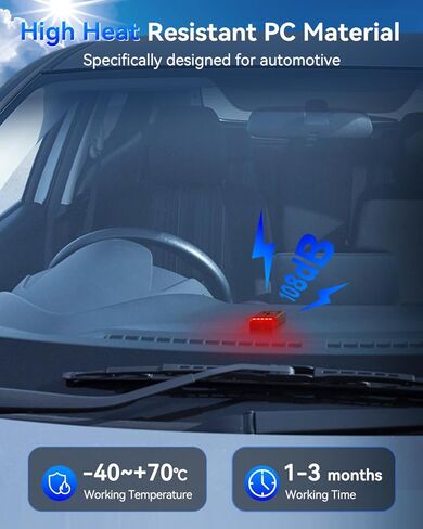 Car Security Alarm with Wireless Remote, 108dB Loud Siren, 3-Level Sensitivity, Vibration Sensor for Anti-Theft, Universal for Sedan, SUV, Truck (Upgrade 4.0) in Kuwait
