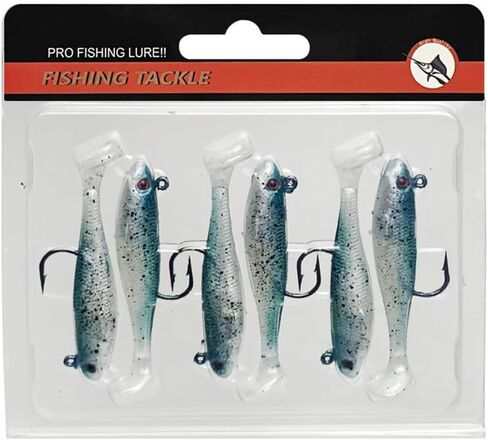 2.5in/0.21oz Swim Baits for Bass Fishing 6pcs Fishing Bait for Freshwater Saltwater Trout Lures Soft Plastic Baits in Saudi Arabia