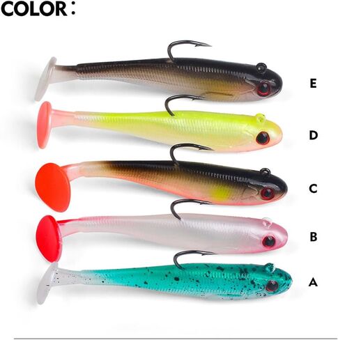 2.5in/0.21oz Swim Baits for Bass Fishing 6pcs Fishing Bait for Freshwater Saltwater Trout Lures Soft Plastic Baits in Saudi Arabia