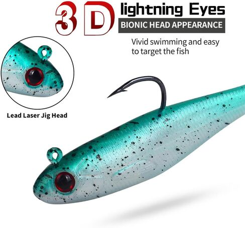 2.5in/0.21oz Swim Baits for Bass Fishing 6pcs Fishing Bait for Freshwater Saltwater Trout Lures Soft Plastic Baits in Saudi Arabia