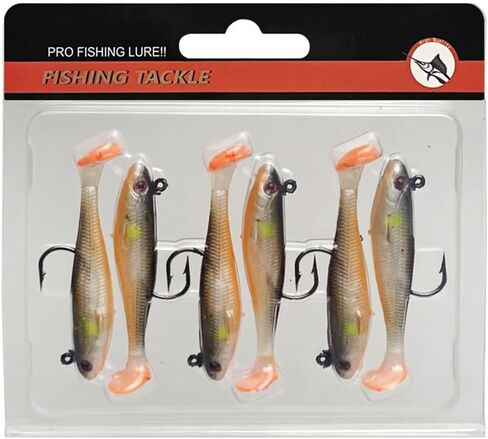 2.5in/0.21oz Swim Baits for Bass Fishing 6pcs Fishing Bait for Freshwater Saltwater Trout Lures Soft Plastic Baits in Saudi Arabia