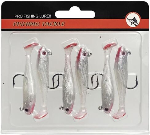 2.5in/0.21oz Swim Baits for Bass Fishing 6pcs Fishing Bait for Freshwater Saltwater Trout Lures Soft Plastic Baits in Saudi Arabia