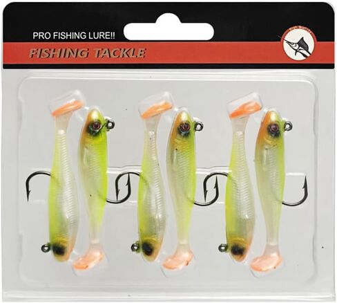 2.5in/0.21oz Swim Baits for Bass Fishing 6pcs Fishing Bait for Freshwater Saltwater Trout Lures Soft Plastic Baits in Saudi Arabia