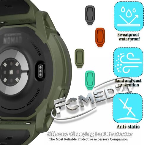 SmartWatch Tempered Glass Screen Protector Compatible for Coros Nomad，Protective Film 2.5D 9H Hardness HD and Charging Dust Plug (Pack of 4+4) in Saudi Arabia