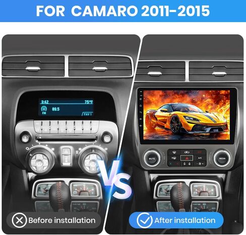 Car Radio Upgrade for Chevrolet Chevy Camaro 2010 2011 2012 2013 2014 2015 Android 13 2G+64G Radio Stereo Replacement 10 Inch Touchscreen HeadUnit with CarPlay AndroidAuto/GPS/FMAM in Kuwait