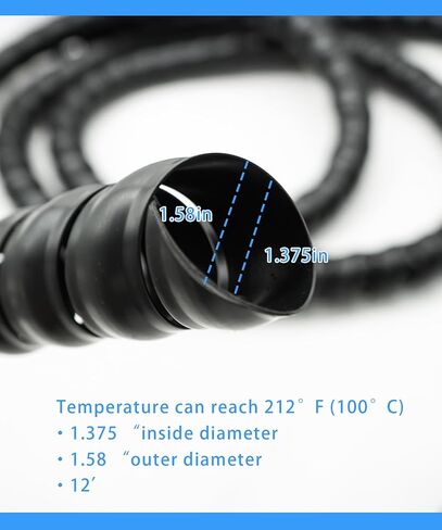 1.58 بوصة OD * 12 قدم خرطوم حلزوني هيدروليكي لحماية الأسلاك يناسب المعدات الزراعية لتجنب التآكل وإطالة العمر - أسود in Saudi Arabia
