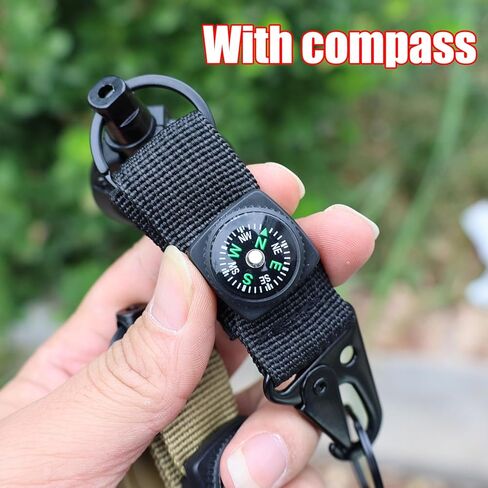 1PCS Outdoor Hiking Backpack Clip Easy-pull Belt, Retractable Keychain, Backpack, Camping Anti-loss and Anti-theft Cord,24CM in Saudi Arabia