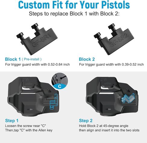 حافظة عالمية للمسدسات المدمجة وشبه المدمجة، قطع بصرية، تناسب Glock 19/43/ 43X MOS، Sig P365 XMacro، M&P Shield Plus، PSA Dagger Compact، FN Reflex، Hellcat Pro/RDP، Ruger Security 9، والمزيد in Kuwait