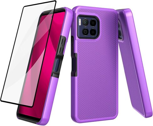 حافظة Ailiber for T Mobile Revvl 7 Pro 5G، حافظة هاتف خلوي TMobile Revvl 7 Pro، مع واقي شاشة، طبقة مزدوجة من السيليكون المقاوم للصدمات، غطاء هاتف متين خلفي غير قابل للانزلاق - أحمر in Saudi Arabia